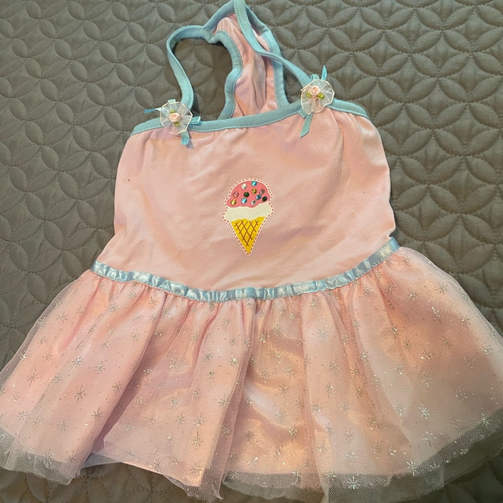Dog outfit Ice Cream Delight Dress and Tutu. Size XL